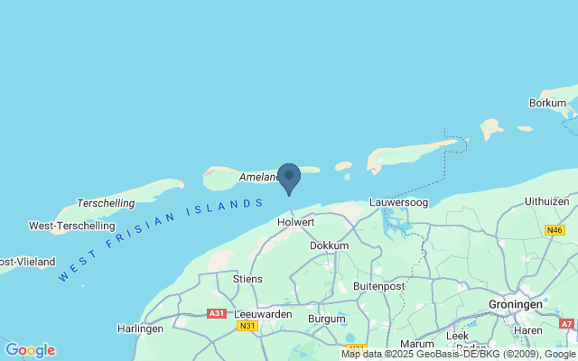 Kaart met locatie Wadlopen